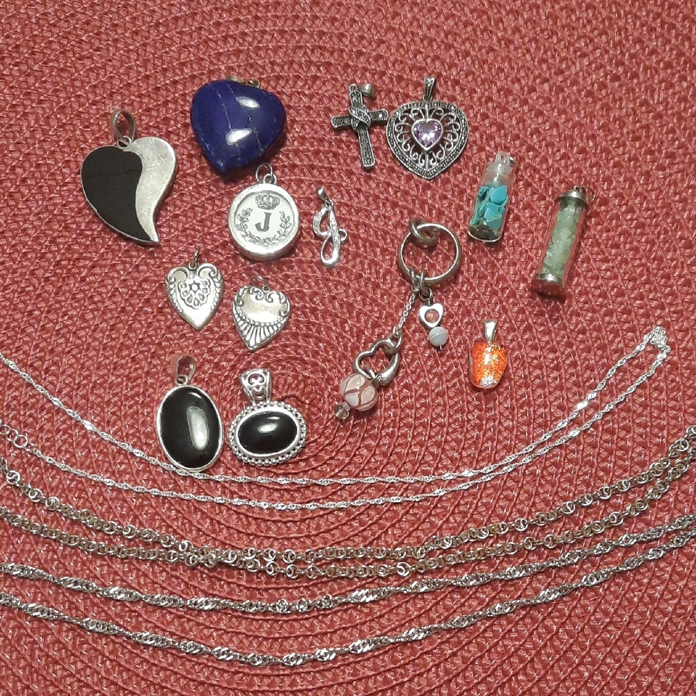 Silver And Stone Pendants